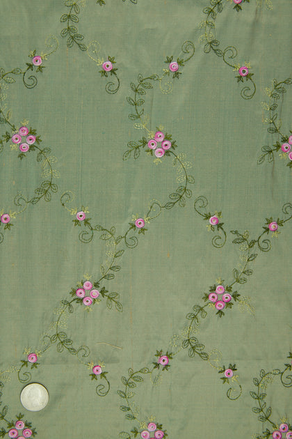 Embroidered Dupioni Silk MED-142/8 Fabric main image 1
