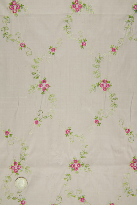 Embroidered Dupioni Silk MED-164/5 Fabric