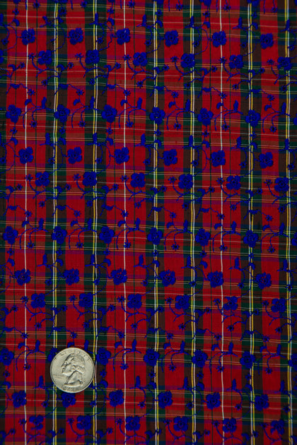 Embroidered Dupioni Silk MED-177/2 Fabric