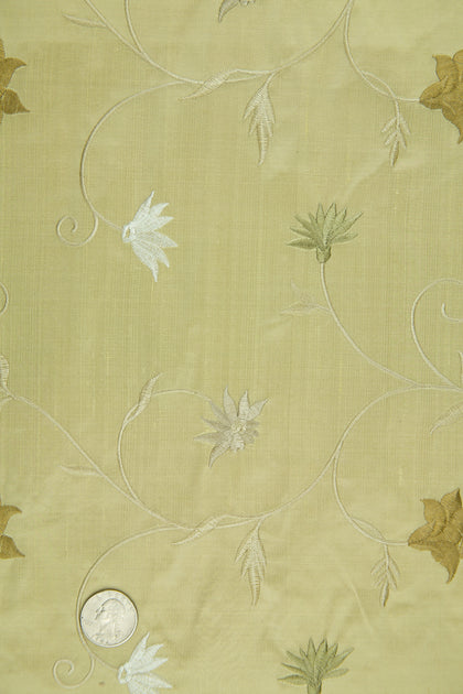 Embroidered Dupioni Silk MED-186/4 Fabric main image 0
