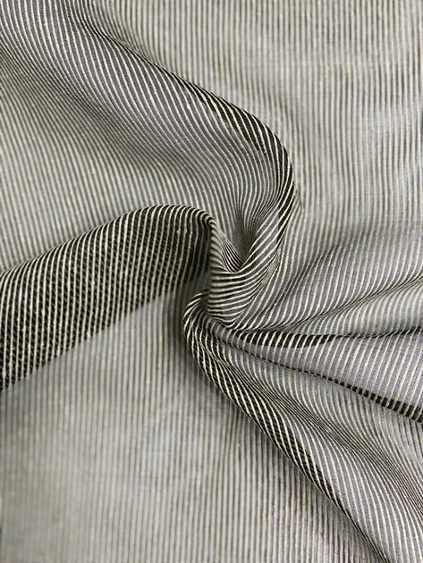 NY Designer Fabrics Grey Silver Metallic Organza Fabric