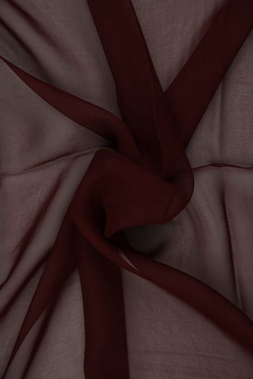 Ruby Wine Silk Chiffon Fabric