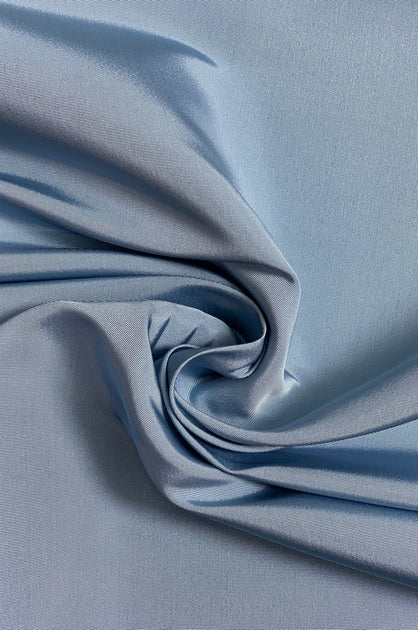 Lake Blue Silk Faille Fabric By The Yard