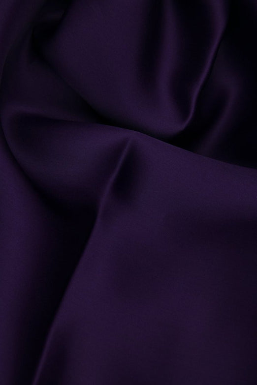 Royal Purple Silk Satin Face Organza Fabric