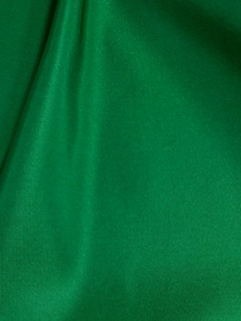 Green Italian Satin Faille Fabric By The Yard