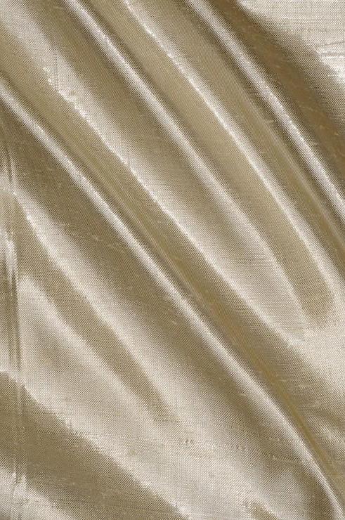 Almond Metallic Shantung Silk Fabric