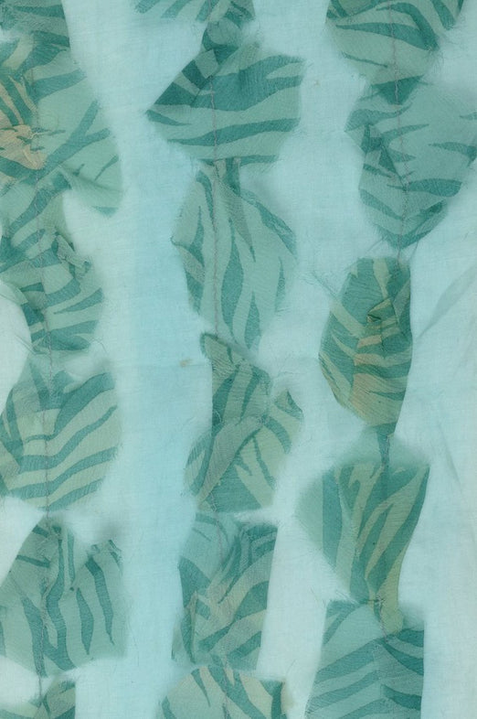 Aqua Green Silk Chiffon Petal 601 Fabric