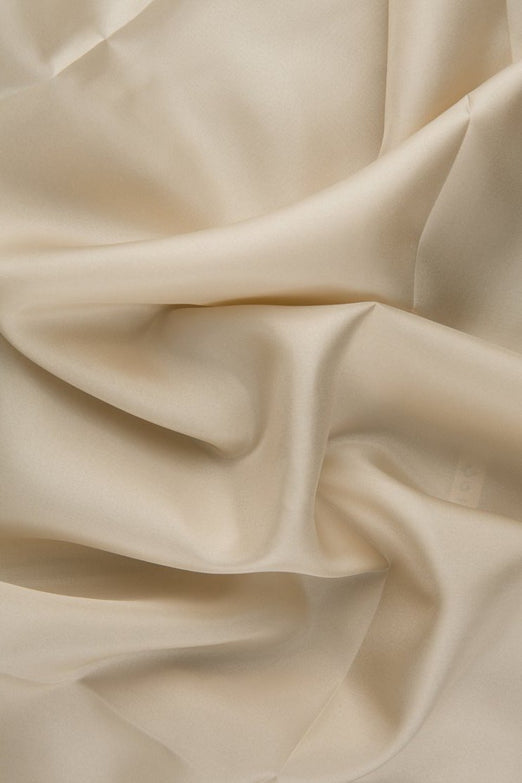 Birch White Habotai Silk Fabric