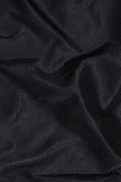 Black Taffeta Fabric By The Yard- Solid Poly Taffeta Fabric- Decoration