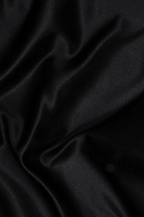 Black Double Face Duchess Satin Fabric