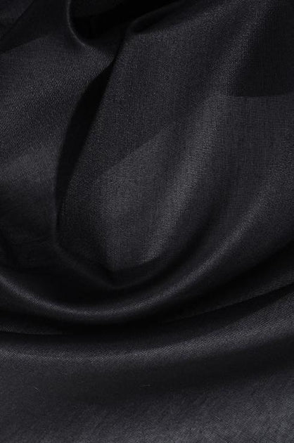 Black Cotton Indian Silk Fabric By The Yard