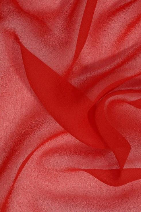 Blood Red Silk Georgette Fabric