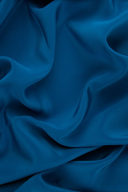 Blue Green Silk Crepe de Chine Fabric