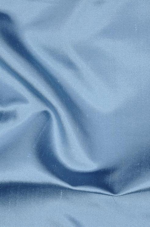Blue Italian Shantung Silk Fabric