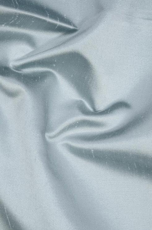 Bluish Grey Italian Shantung Silk Fabric