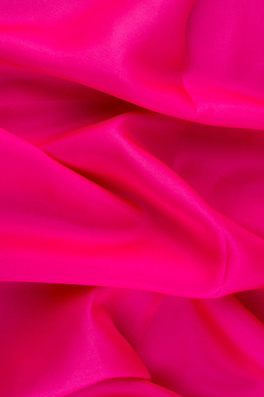 Bright Fuchsia Habotai Silk Fabric