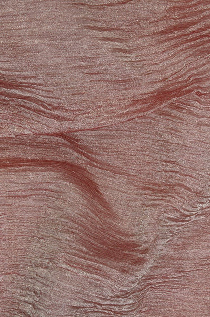 NY Designer Fabrics Pink Gold Metallic Organza Fabric