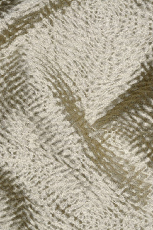 Cement Silk Hammered Satin Jacquard Fabric