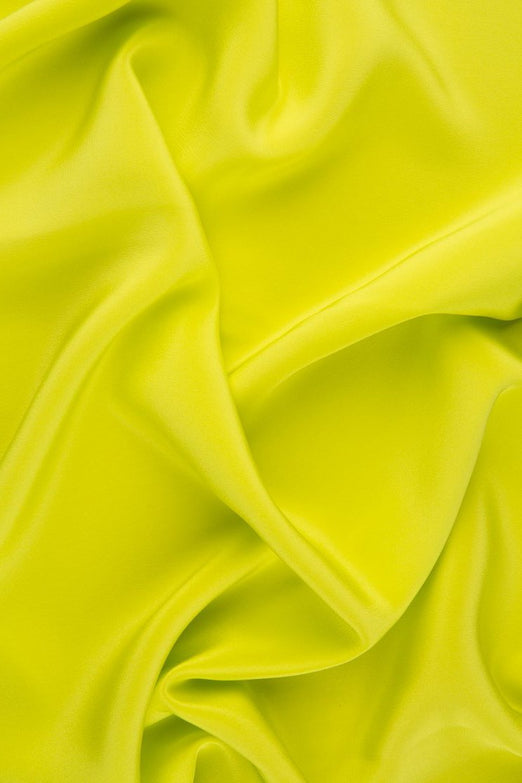 Chartreuse Silk Crepe de Chine Fabric