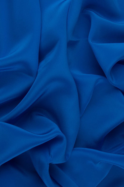 Cobalt Blue Silk Crepe de Chine Fabric
