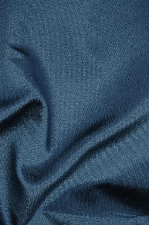 Dark Teal Italian Shantung Silk Fabric