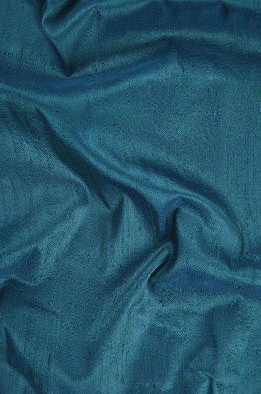Deep Lake Dupioni Silk Fabric