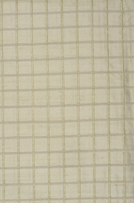 Dusty Beige Silk Shantung Windowpane 54" Fabric