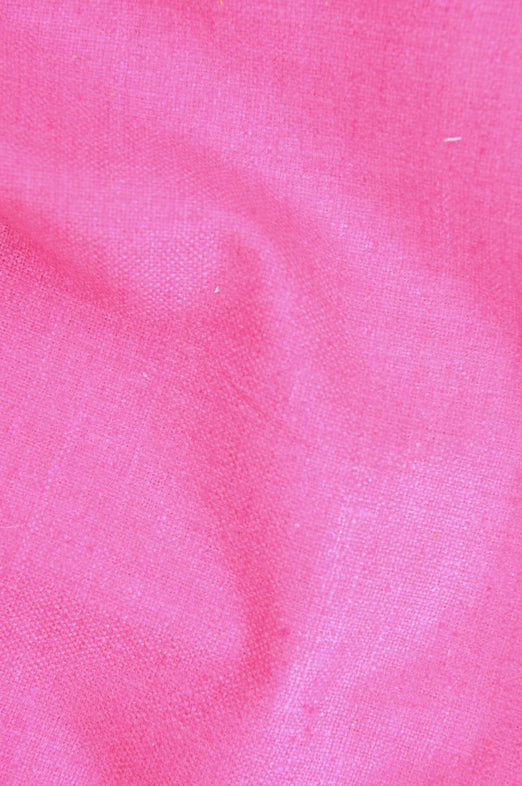Flamingo Pink Silk Linen (Matka) Fabric