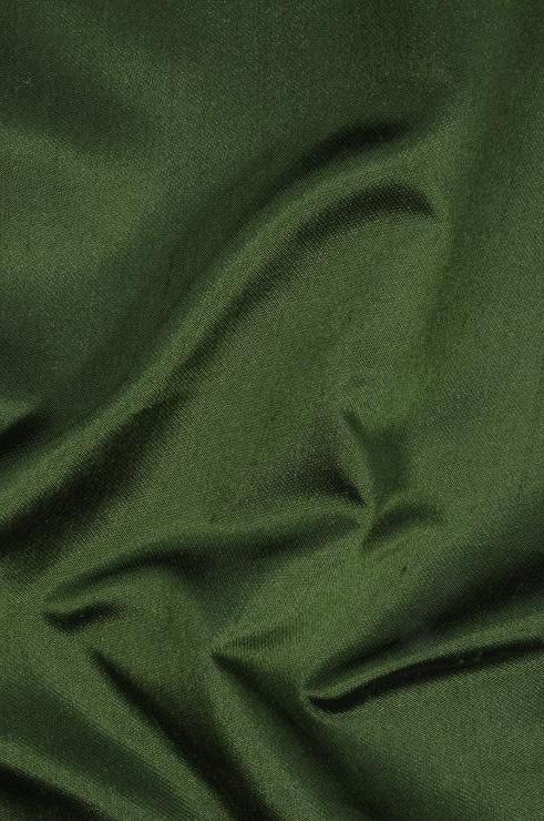 Forest Green Italian Shantung Silk Fabric