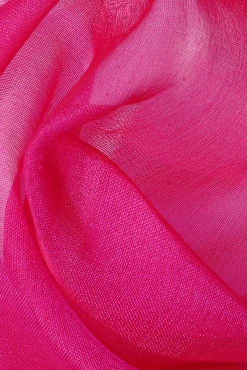 Fuchsia Pink Silk Organza Fabric