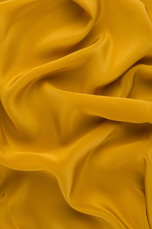 Golden Brown Silk Crepe de Chine Fabric