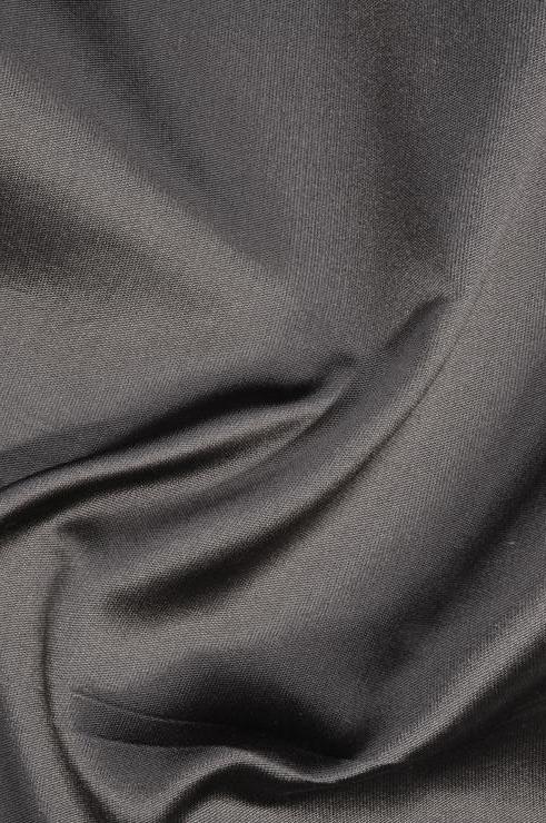 Gunmetal Silk Zibeline Fabric