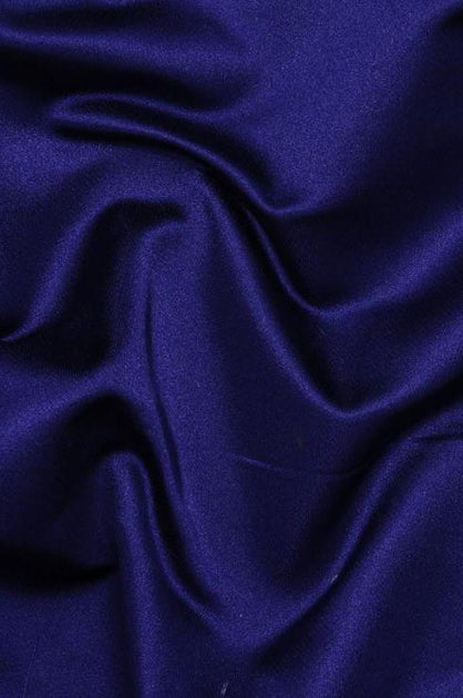 Royal Blue Silk Duchess Satin Fabric