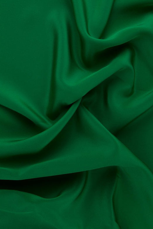 Jelly Bean Green Silk Crepe de Chine Fabric