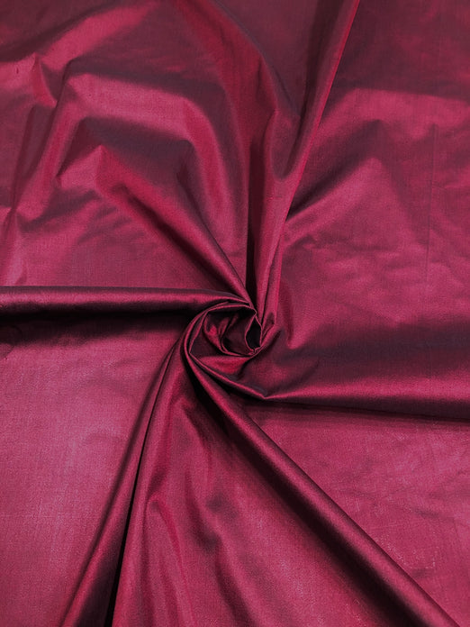 Burgundy Spun Silk Fabric