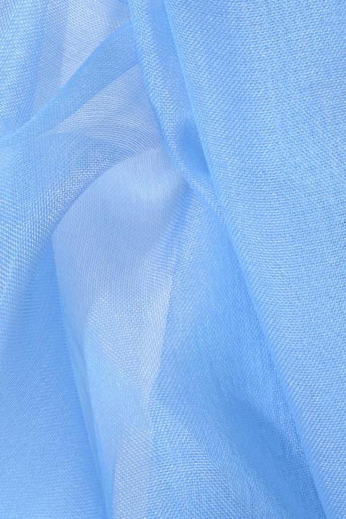 Light Blue Silk Organza Fabric