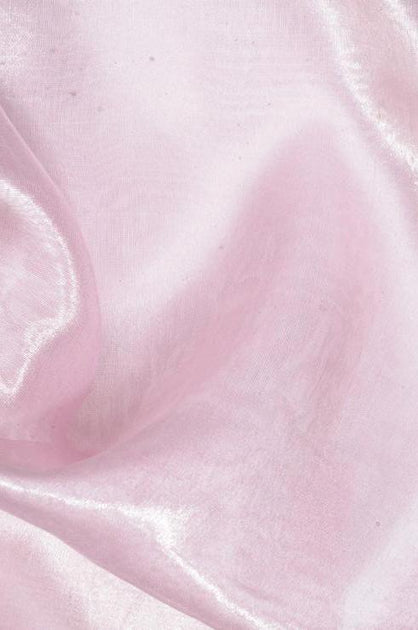 NY Designer Fabrics Pink Gold Metallic Organza Fabric