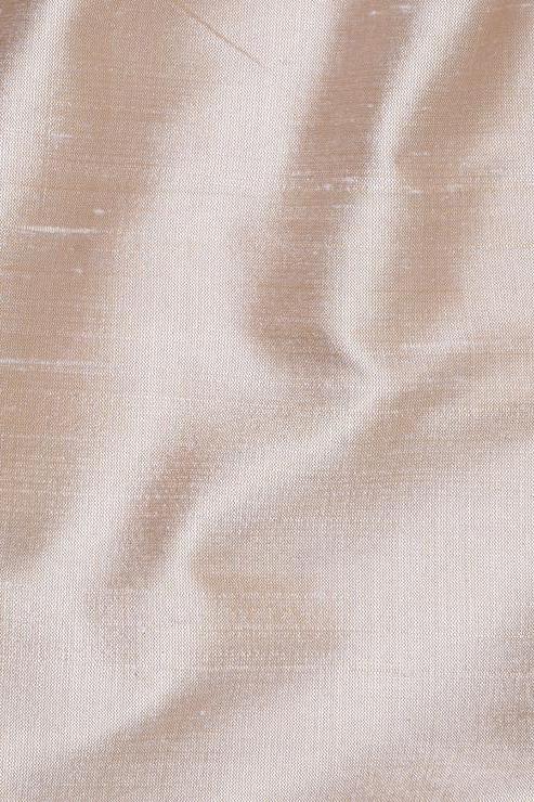 Linen Pink Beige Silk Shantung 54" Fabric
