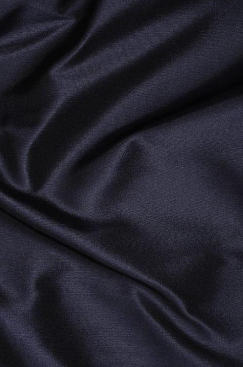 Midnight Navy Heavy Taffeta Silk Fabric