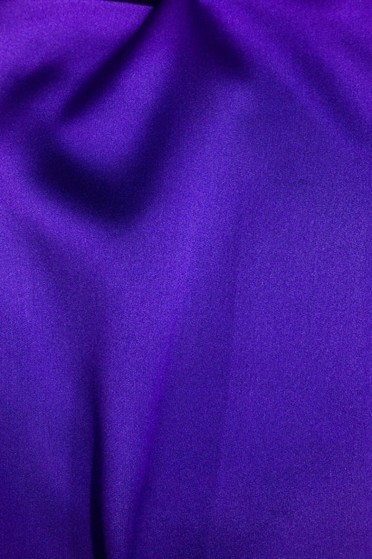 Violet Silk Blend Mikado Fabric