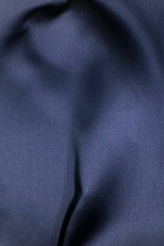 Twilight Blue Silk Blend Mikado Fabric