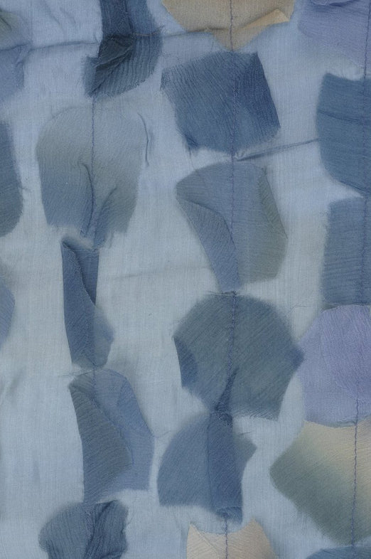 Oil Blue Silk Chiffon Petal 600 Fabric