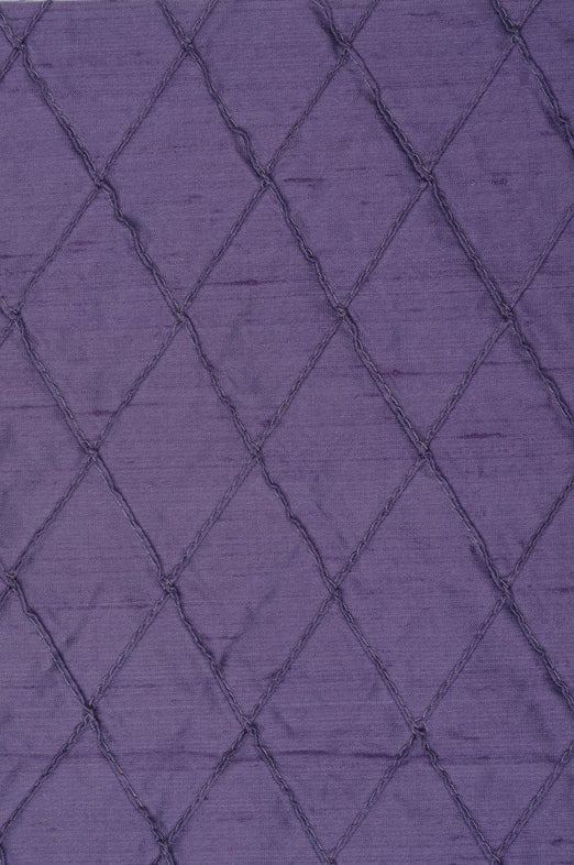 Purple 204 Embroidered Dupioni Silk