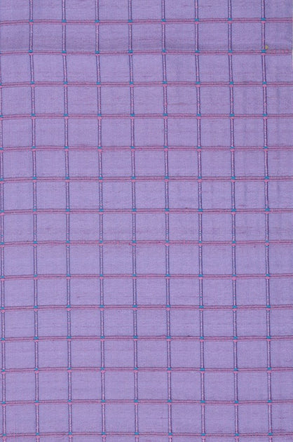 Silver Grey Silk Shantung Windowpane 54