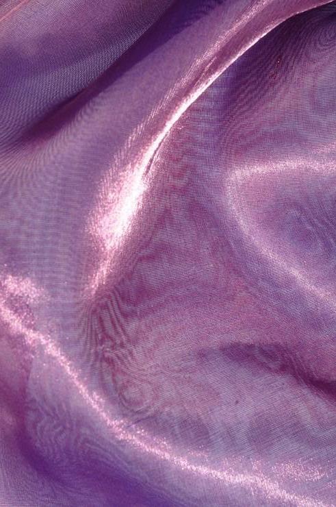 Plum Rose Metallic Organza Fabric