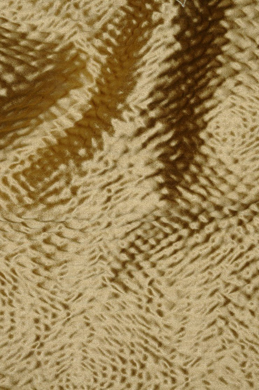 Prairie Sand Silk Hammered Satin Jacquard Fabric
