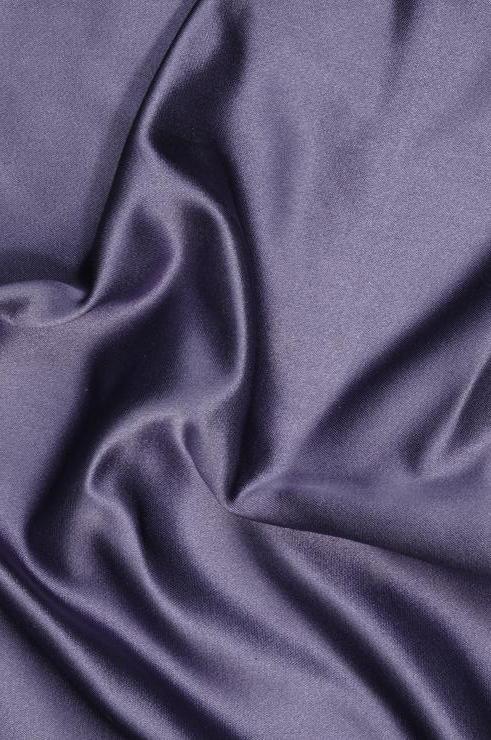 Purple Taupe Double Face Duchess Satin Fabric
