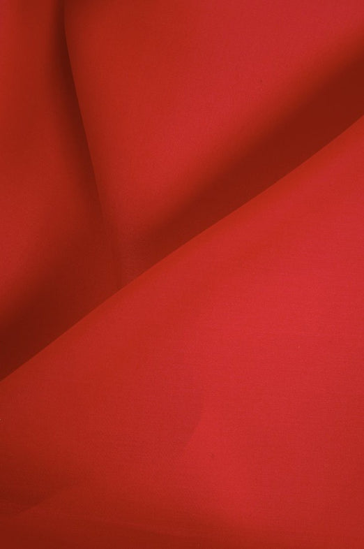 Red Silk Satin Face Organza Fabric