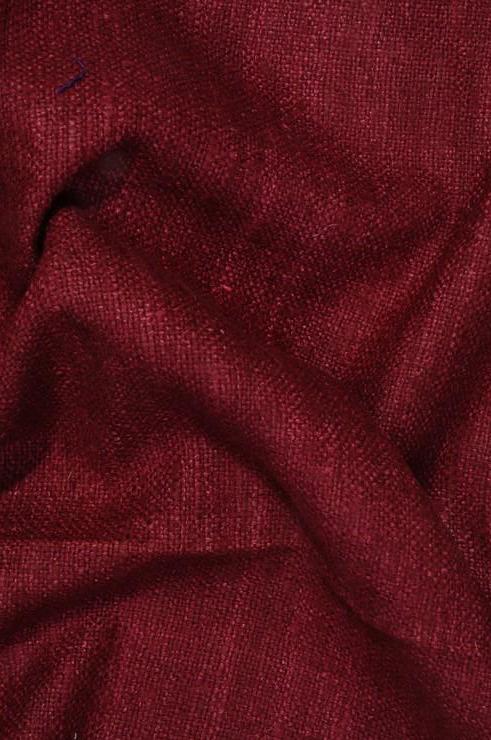 Red Wine Silk Linen (Matka) Fabric