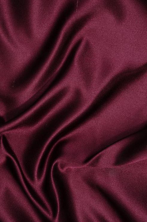 Red Wine Double Face Duchess Satin Fabric